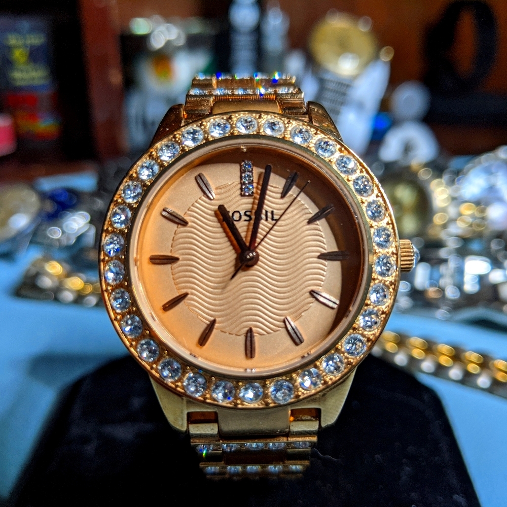 Rose Gold Fossil Jesse watch. ES3020